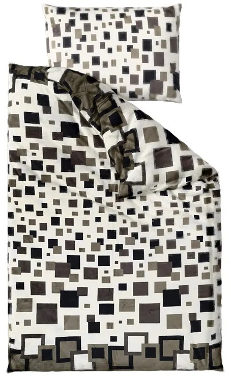 AKCIA Mikroplyšové obliečky LUXOR bielo-sivé II.akosť Rozmer obliečky: 70 x 90 cm | 140 x 200 cm