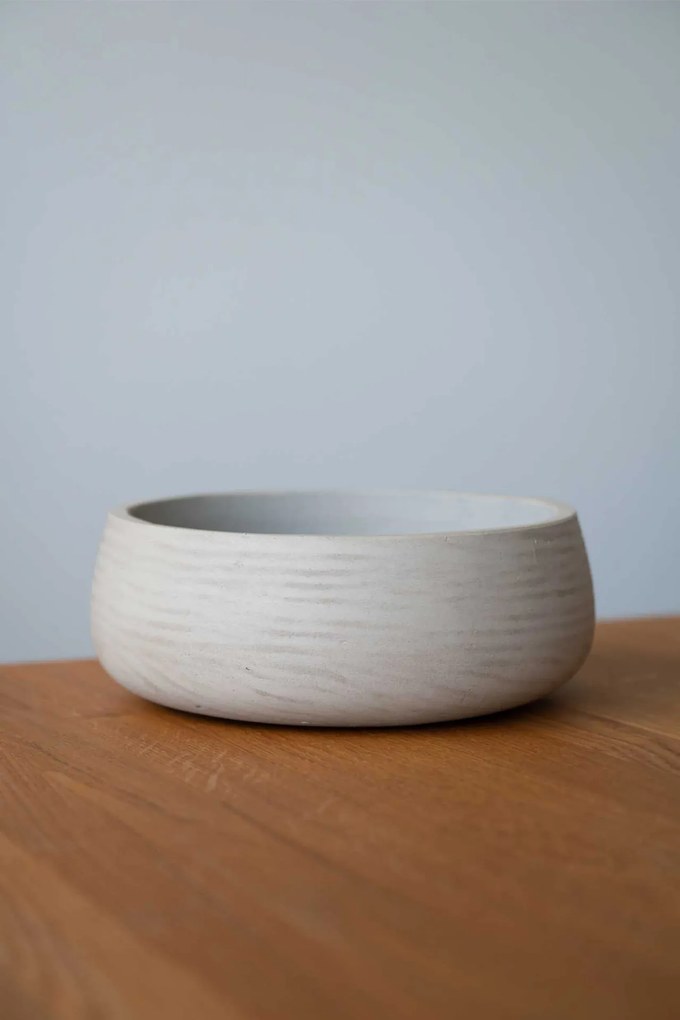 Dekoračná miska PERA, sklolaminát, Ø 24 cm, béžová