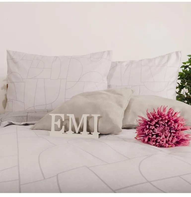 Obliečky Velur sivé satén EMI