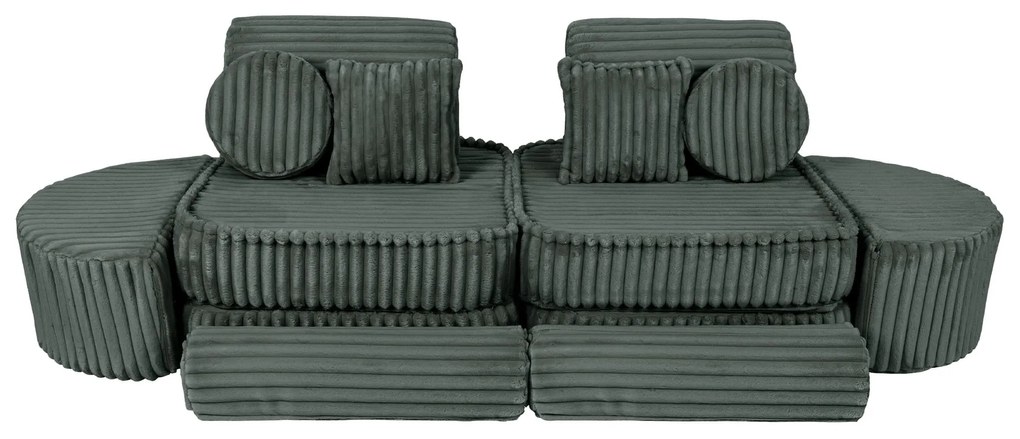 MeowBaby® Churros detská pohovka Max, Pine Forest Green