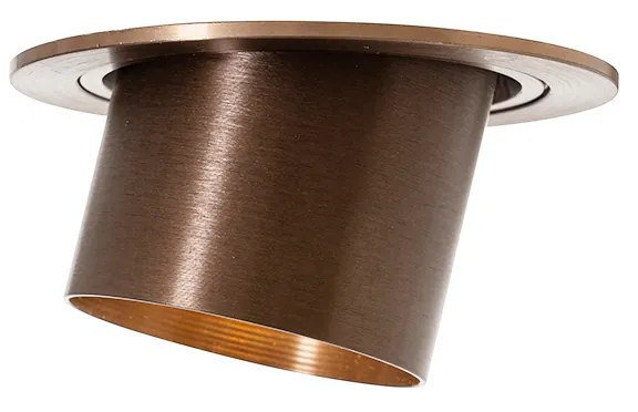 Inteligentné zapustené bodové svietidlo tmavý bronz okrúhle naklápacie vrátane Wifi GU10 50mm - Installa