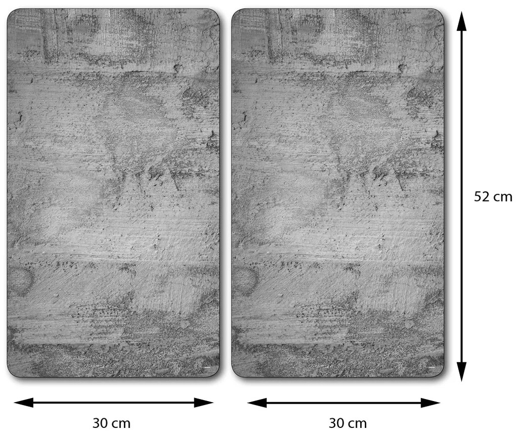 Doska na krájanie Cover, sklo, sada 2ks, 52x30 cm