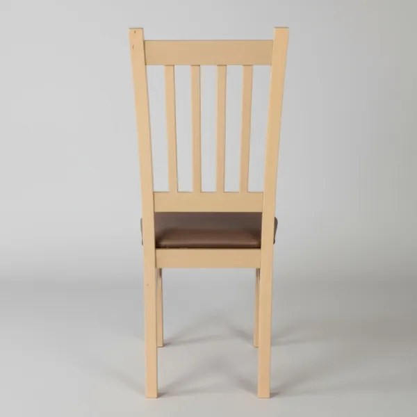 Jedálenská stolička SIMON buk/tmavohnedá