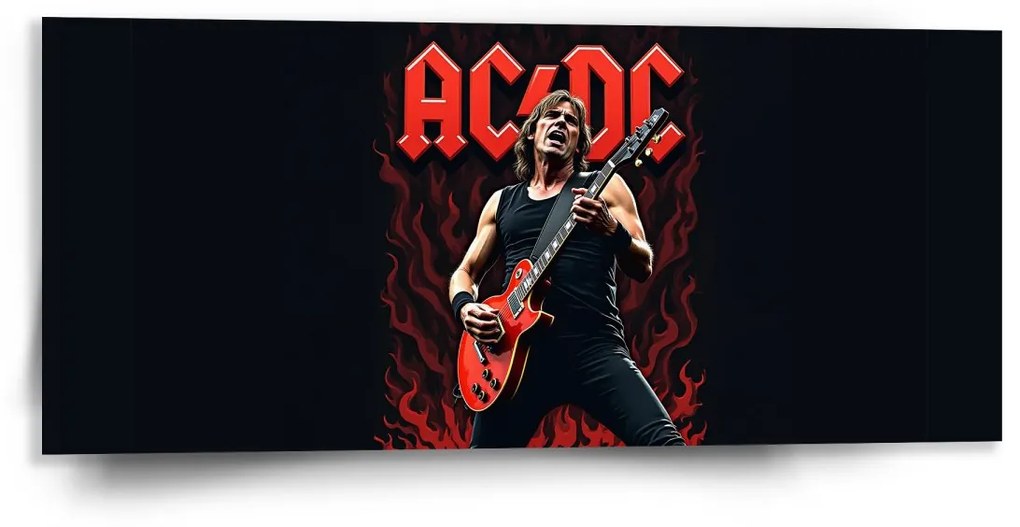 Sablio Obraz ACDC Gitarista - 110x50 cm