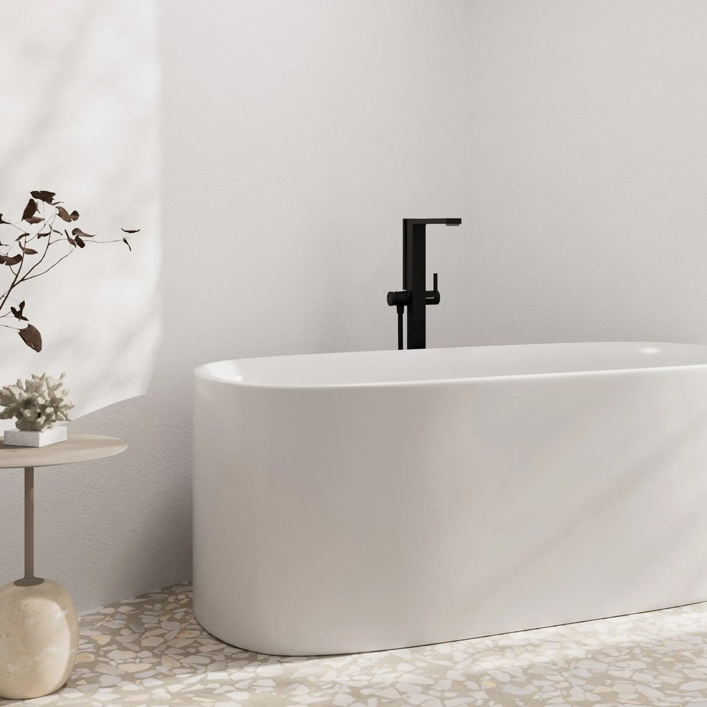Hansgrohe Tecturis E, páková vaňová voľne stojaca batéria na podlahu, čierna matná, HAN-73445670