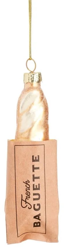 Sklenená ručne vyrobená vianočná ozdoba 11 cm Baguette – Sass & Belle