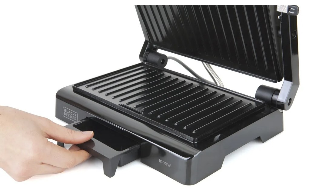 Black+Decker BXGR1000E Kontaktný gril, čierna