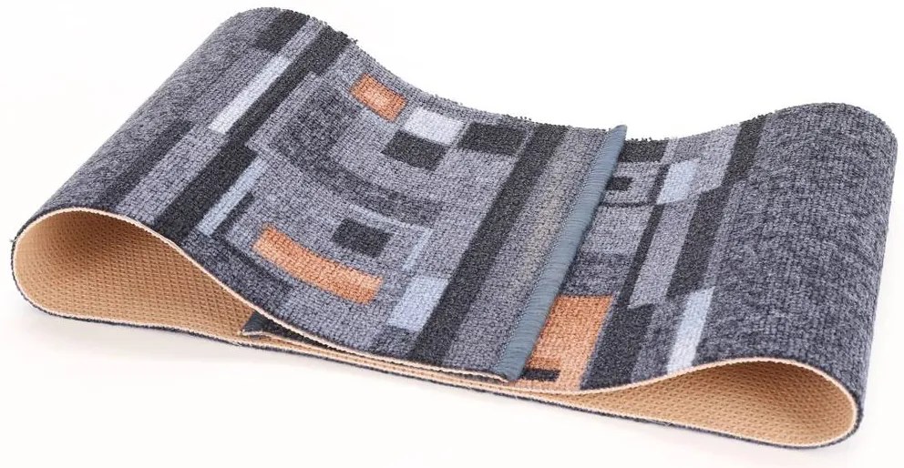 Associated Weavers, Protišmykový behúň na mieru Bombay 97, šíre 100 cm, šedá, chodba / predsieň