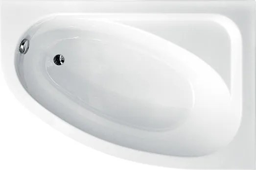 Besco Akrylátová asymetrická vaňa Cornea 140x80 (150x100) BESCO-Rozmery: 140x80, BESCO-Farba: Biela, BESCO-Orientácia: Pravá