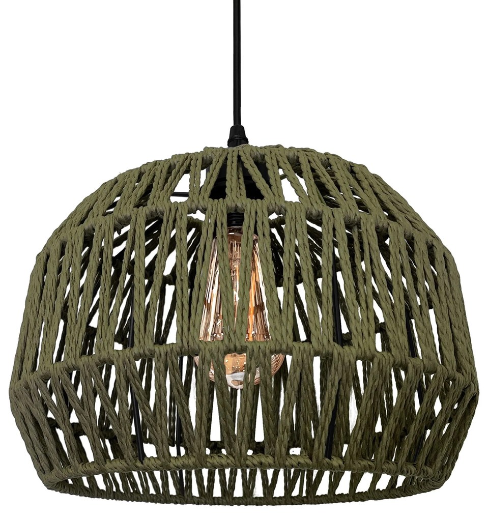 Toolight Boho, závesné svietidlo 1xE27 APP1293-1CP, zelená, OSW-03805