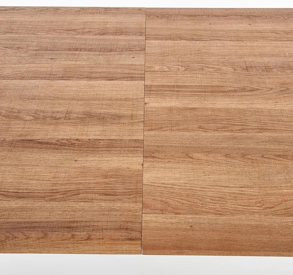 Jedálenský stôl Berlin 160 cm, orech medový / čierna