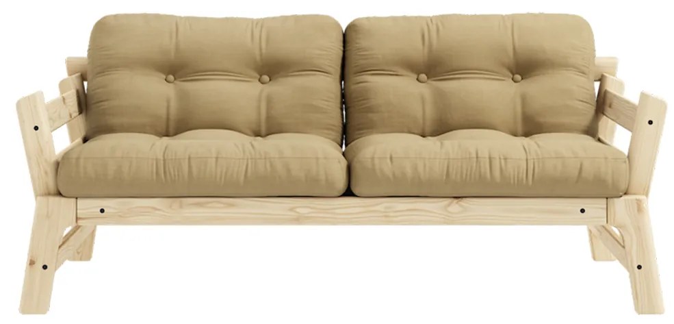 Variabilná pohovka Step Clear lacquered/Wheat beige 70 × 158 × 74 cm