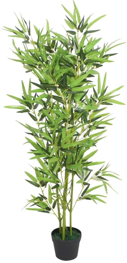 vidaXL Umelá rastlina, bambus s kvetináčom 120 cm, zelený
