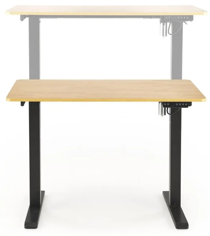 Výškově nastavitelný psací stůl Birka B53 dub craft/černý