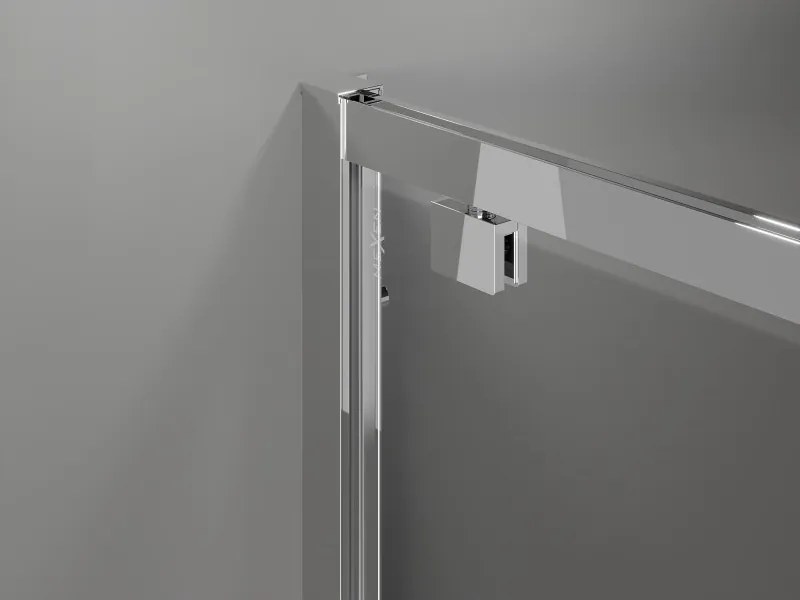 Mexen Exo, výklopný sprchový kút 100 x 110 cm, číre sklo, chrómový profil, 8182-100-110-01-00