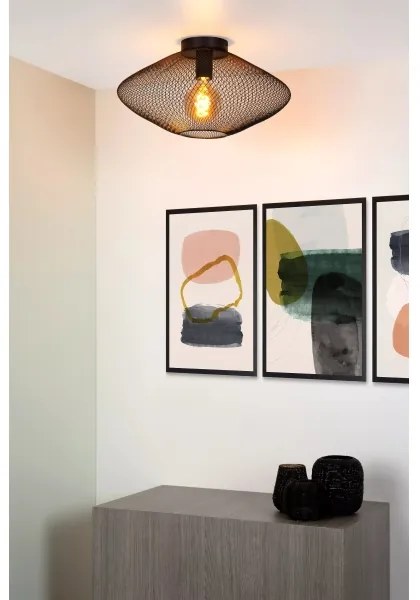 Lucide 21123/45/30 - Stropné svietidlo MESH 1xE27/40W/230V čierna