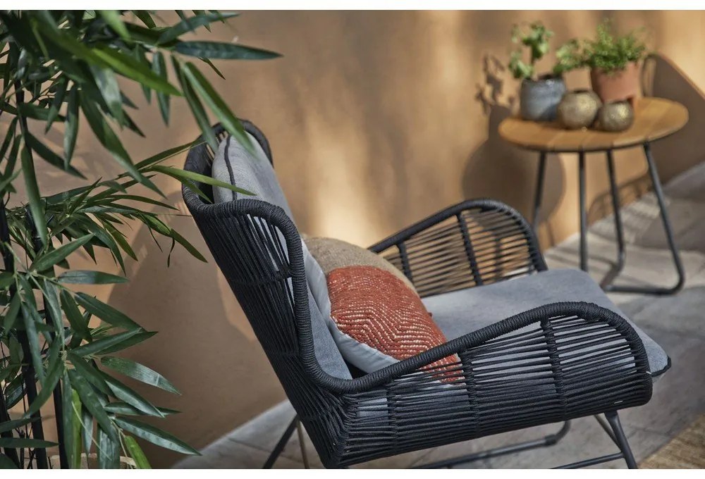 Čierne záhradné kreslo Exotan Grace