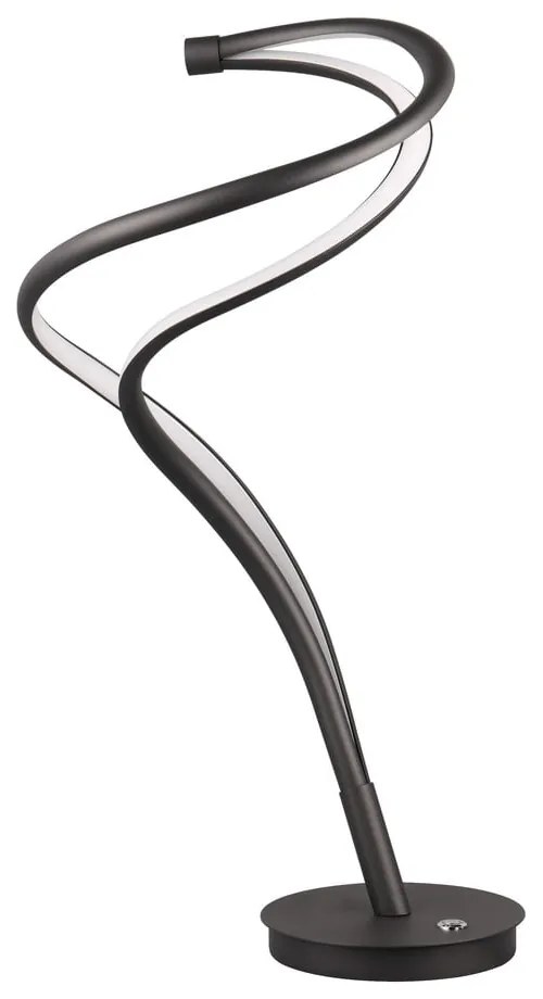 Čierna LED stolová lampa s kovovým tienidlom (výška 56 cm) Nala – Trio Select