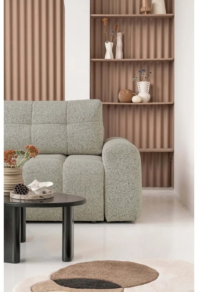 Svetlohnedá rozkladacia modulárna rohová pohovka s úložným priestorom (ľavý roh) Lulu – Miuform