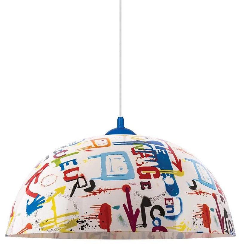 Prezent 74200 - Detský luster na lanku GRAFFITI 1xE27/60W/230V