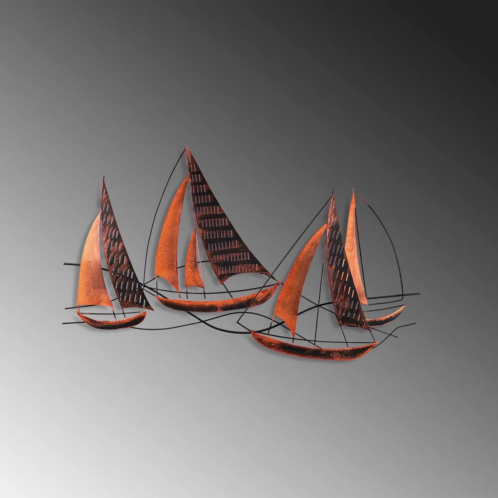 Nástěnná kovová dekorace Barbaros 3 měděná