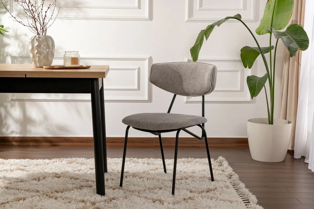 Sada jedálenských stoličiek Nancy Grey and Black,2 ks