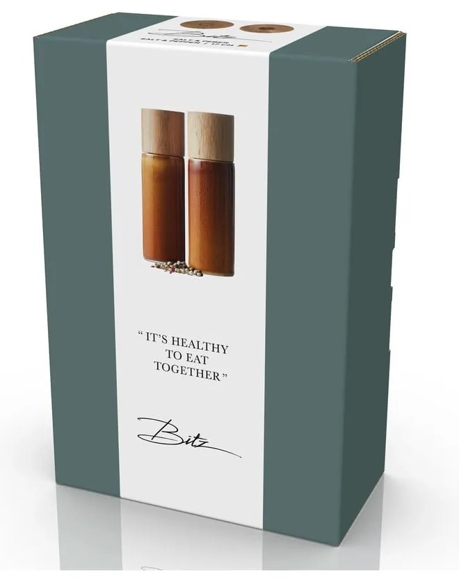 Jantárová keramická súprava mlynčekov na korenie a soľ 2 ks Gastro Amber – Bitz