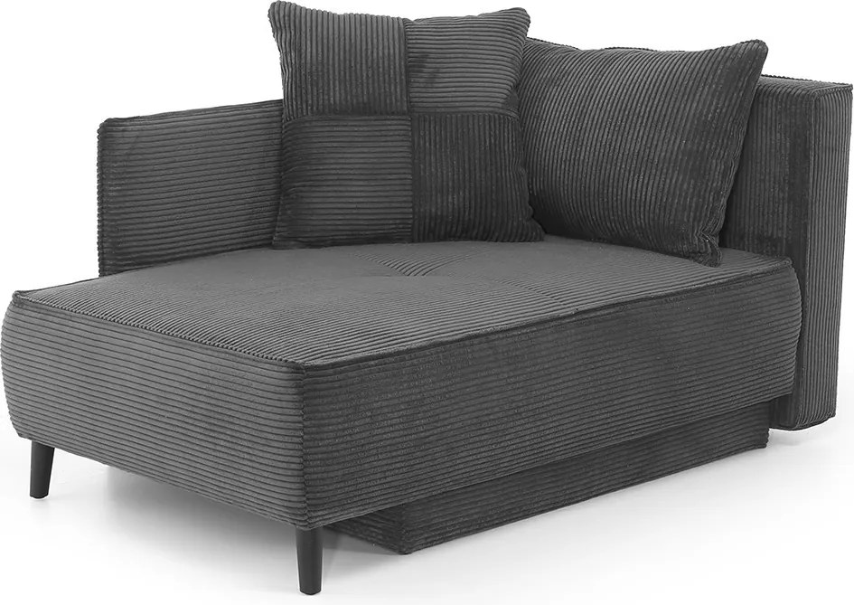 Rozkladacia pohovka Rex, tmavo šedá štruktúrovaná látka