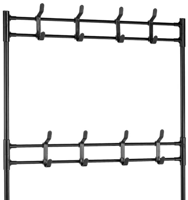 Vešiak na kabáty s botníkom HANI čierny