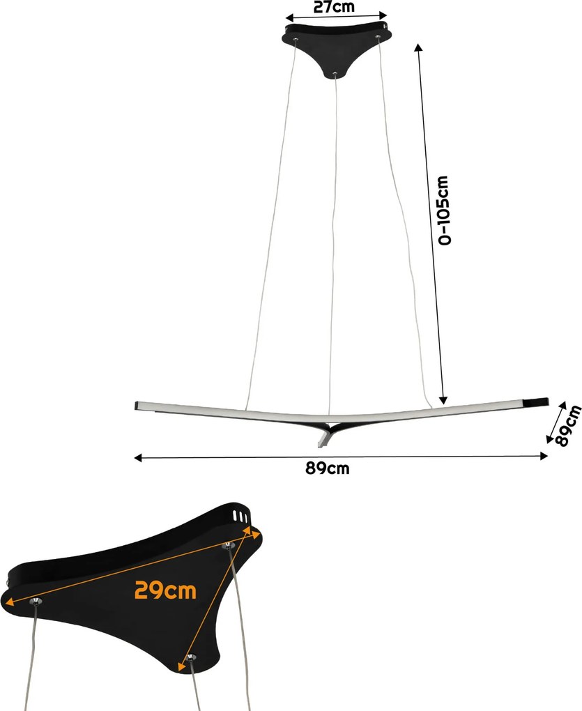 BERGE Stropná LED lampa 28W Filadelfia CCT