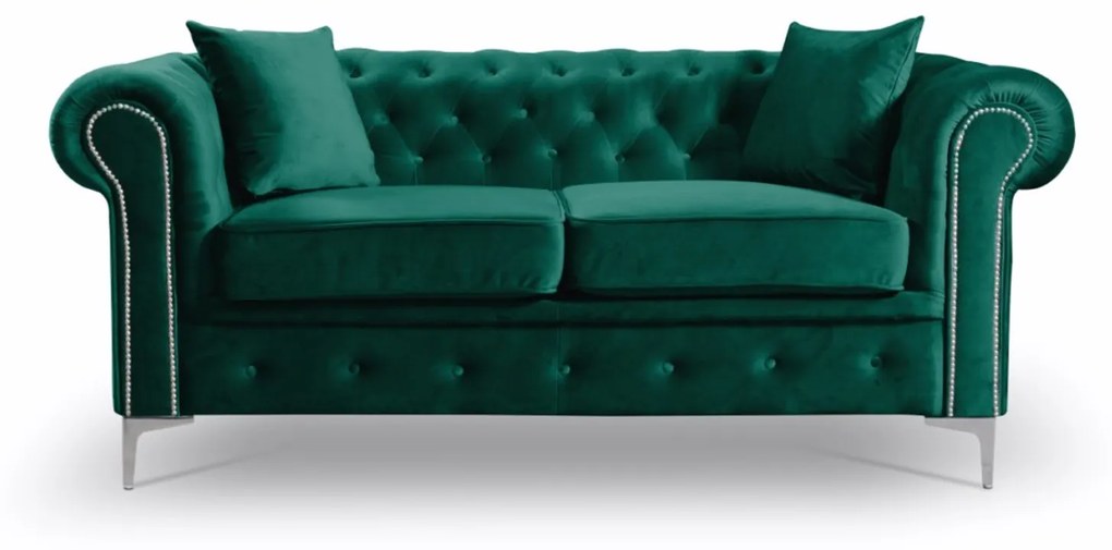 Pohovka Roma Chesterfield II Modrá