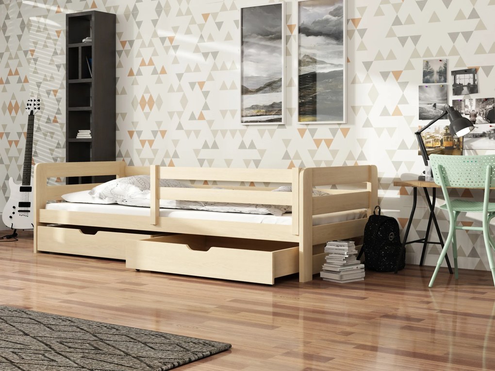 Detská posteľ 90 x 190 cm Erin (s roštom a úl. priestorom) (borovica). Akcia -10%. Vlastná spoľahlivá doprava až k Vám domov. 1012868