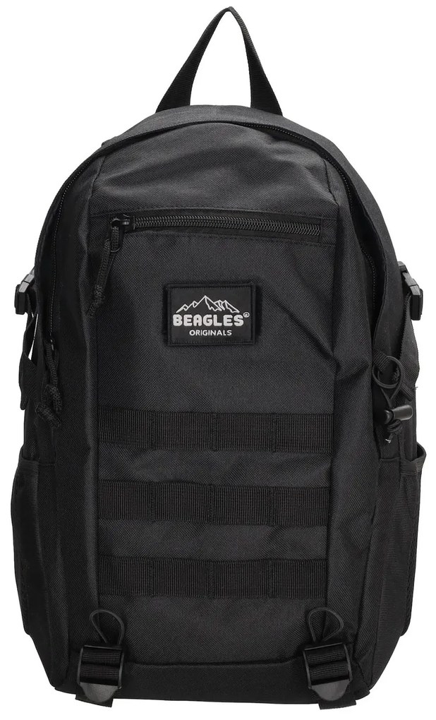 Beagles Čierny objemný batoh do školy „Sacker“ 12L