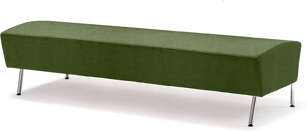 Rovný taburet Alex, 1800 mm, tkanina Medley, machová zelená