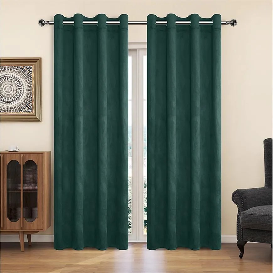 Záves na krúžkoch YC11932/200G/003/140x250 cm zelený