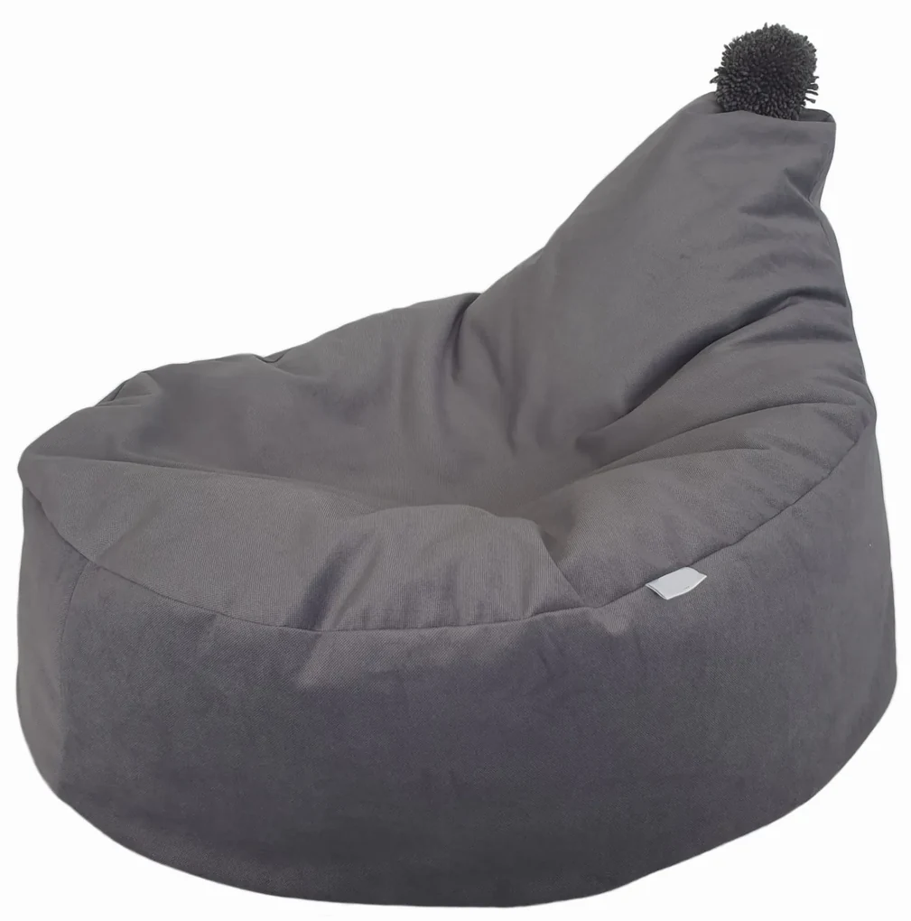 Sedací vak Velvet,tmavosivý