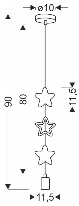 Žlto-biele detské svietidlo s kovovým tienidlom Single - Candellux Lighting
