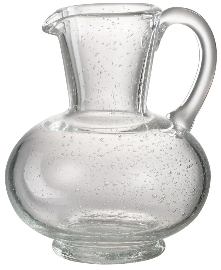 Transparetný sklenený džbán s bublinkami Yones M- 16*15*21cm