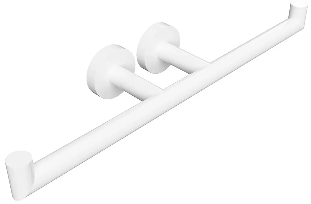 Sapho, X-ROUND WHITE držiak toaletného papiera dvojitý s dvoma úchytami, biela, XR700W