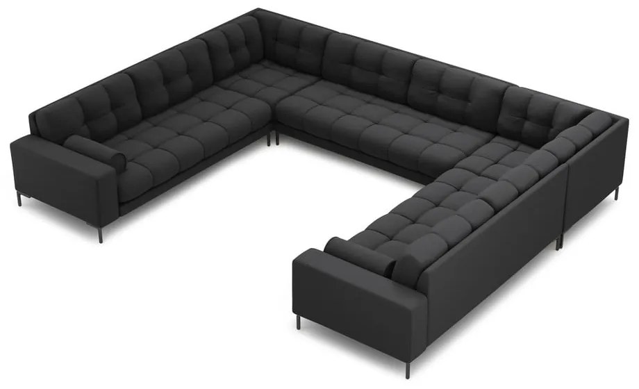 Tmavosivá rohová pohovka do "U" Bali – Cosmopolitan Design