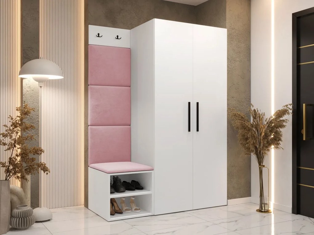 Predsieň Hekurt IV, Farby: Biela, Dostupné poťahy: ekokoža Soft 011 (čierna)