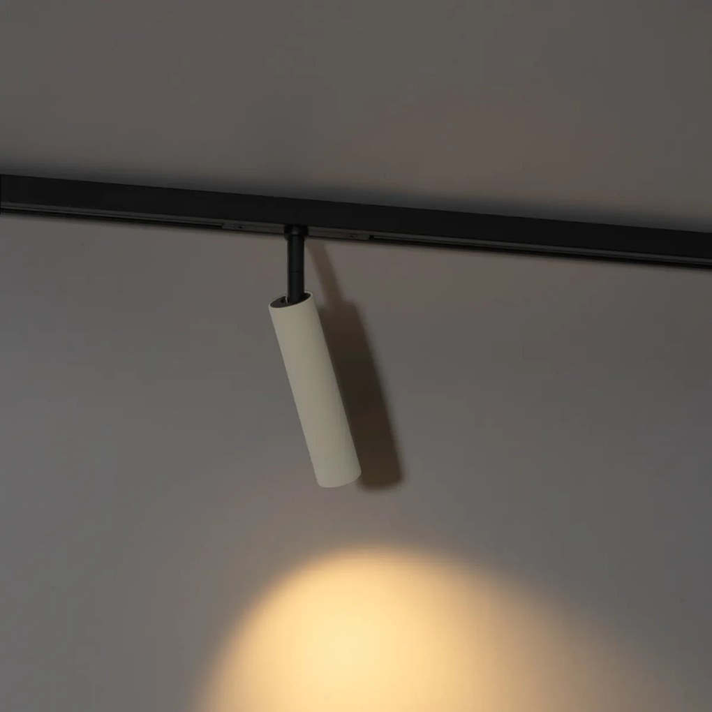 Moderné bodové svetlo béžové s čiernou pre 1-fázový koľajnicový systém - Slimline Uzzy