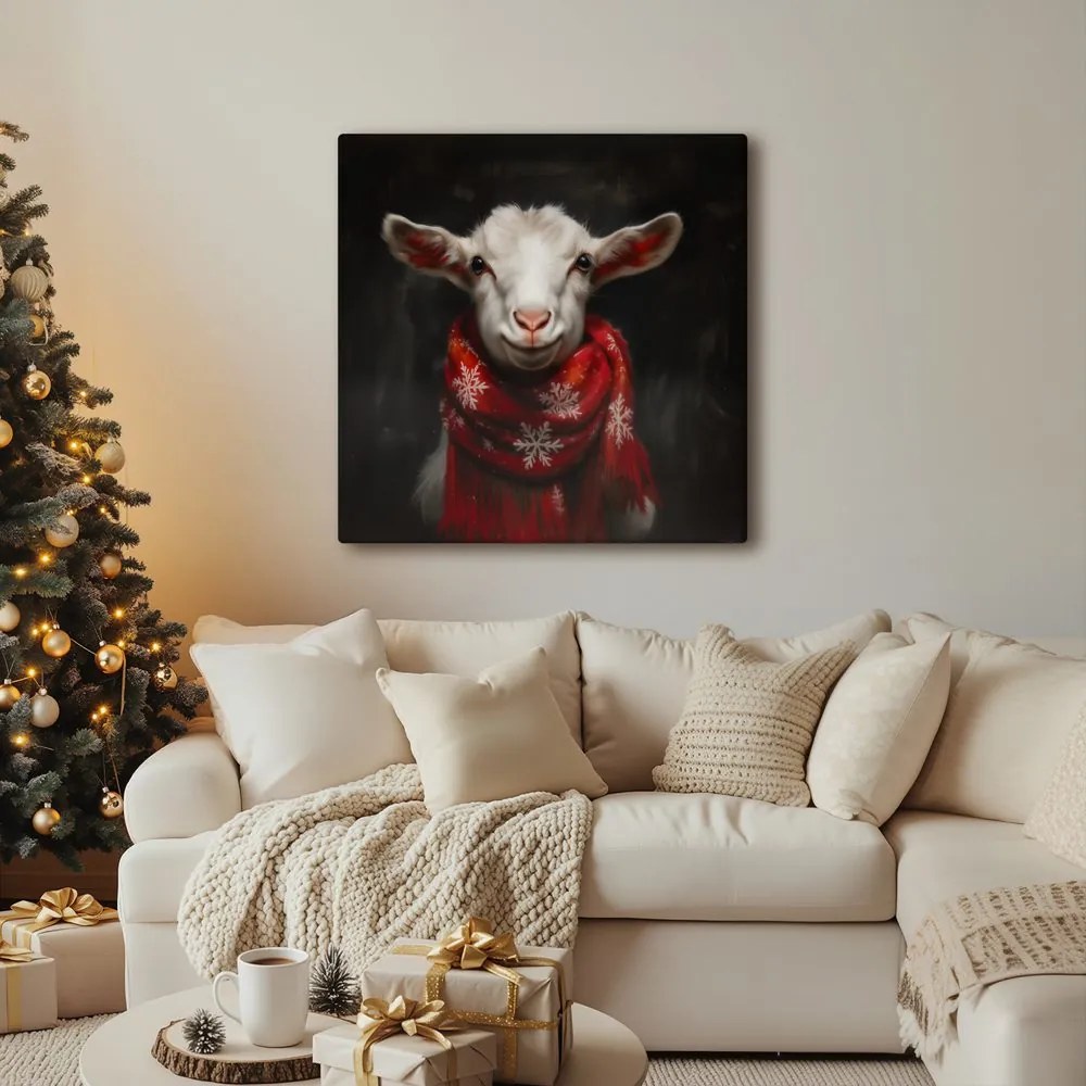 Vianočný obraz roztomilá koza