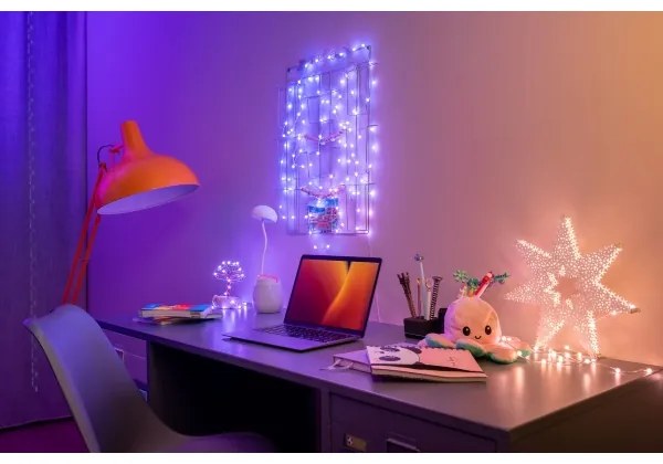 Twinkly TWKP100RGB-T - LED RGB Stmievateľná vianočná reťaz 100xLED 8 m USB Wi-Fi