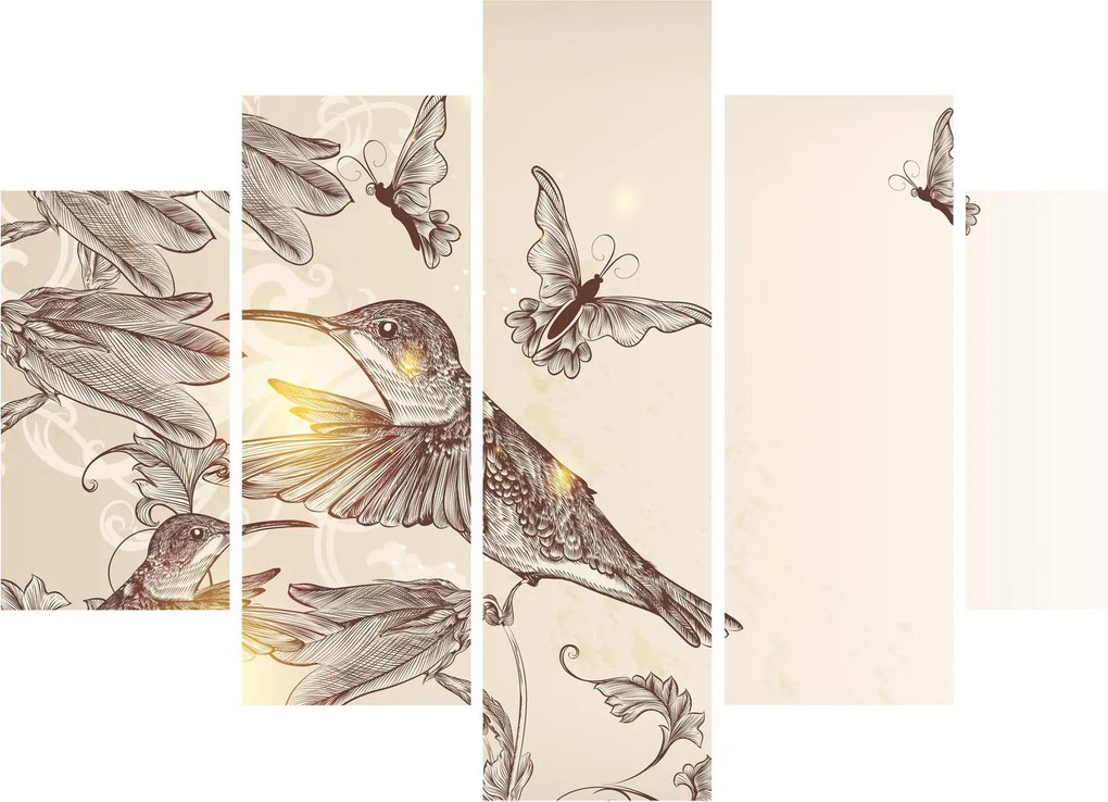 Obraz - Kolibríky (150x105 cm)