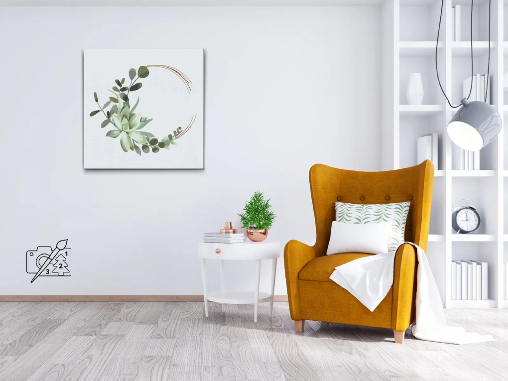 Gario Maľovanie podľa čísel Eukalyptus Rozmery: 80 x 80 cm, Rámovanie: Iba zrolované plátno