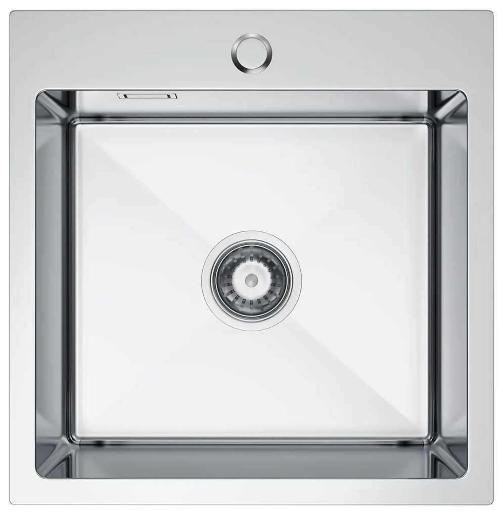Erga HD, 1-komorový oceľový drez 460x450x210 mm, oceľová, ERG-MLS-HD4645