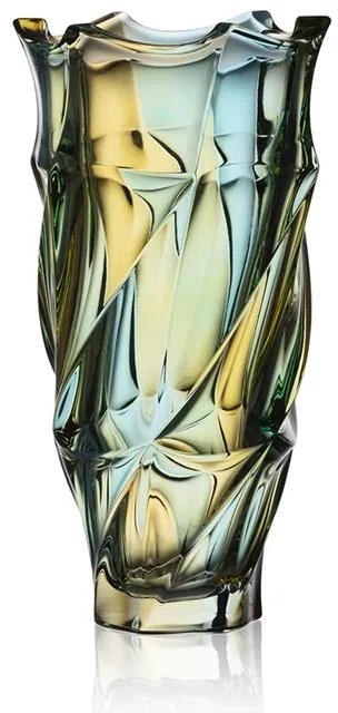KRIŠTÁĽOVÁ VÁZA BOHEMIA FLAMENCO LEMON 300MM