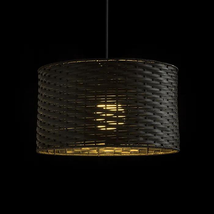RENDL R13398 FIATLUX závesné svietidlo, dekoratívne čierna bambus