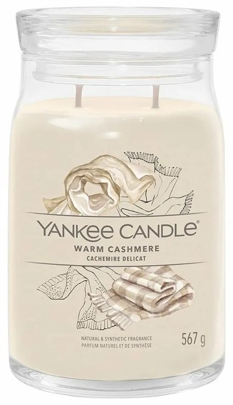 Yankee Candle vonná sviečka Signature v skle veľká Warm Cashmere, 567 g
